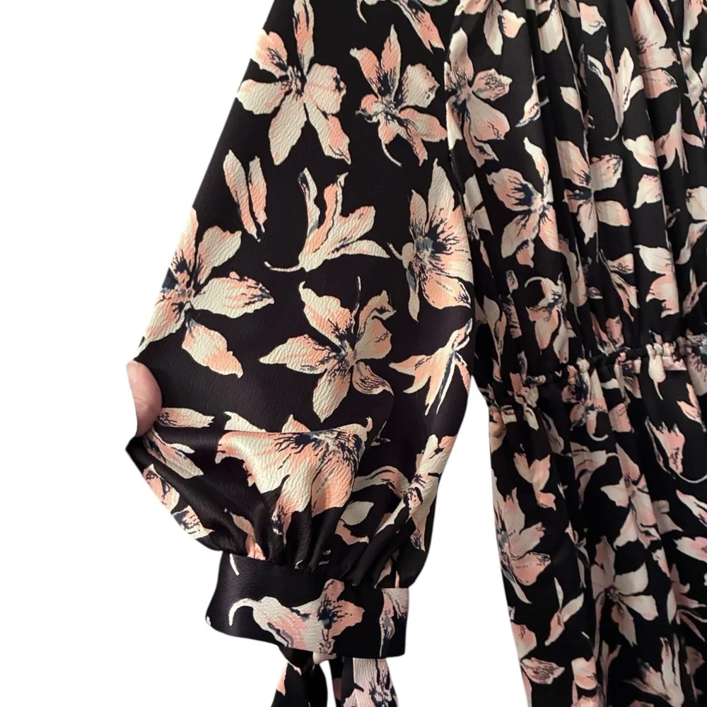 Madewell Floral Jumpsuit -‎ Black and Pink